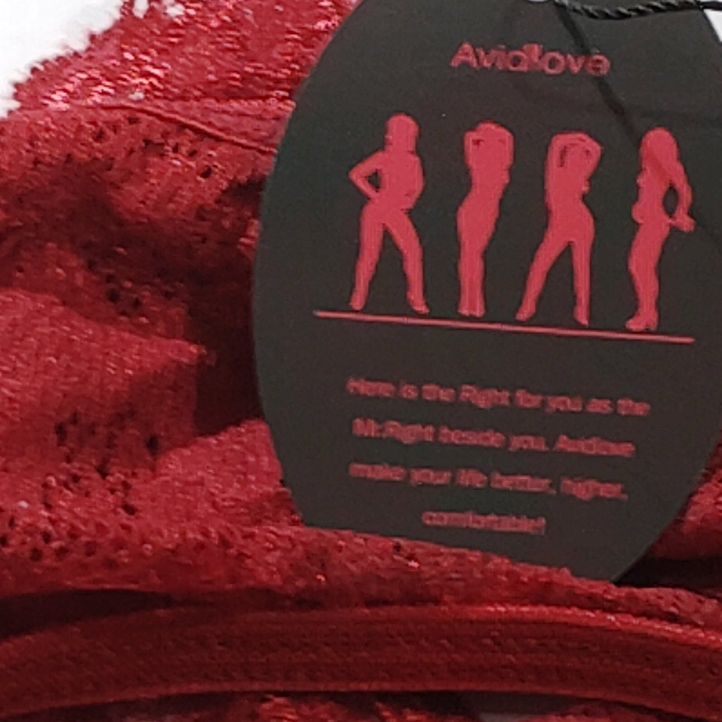 Avidlove Women’s Lace Bralette – Burgundy – Medium – NWT