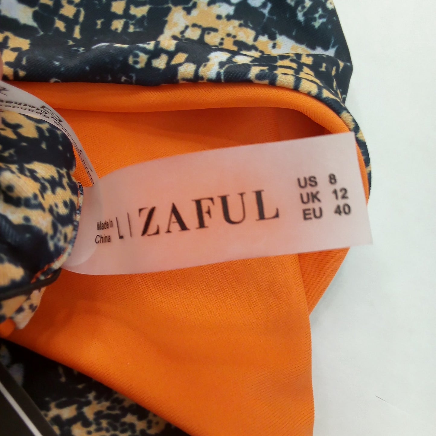 Zaful Reversible Snakeskin Bikini Bottoms Women’s Large Orange / Snake Print