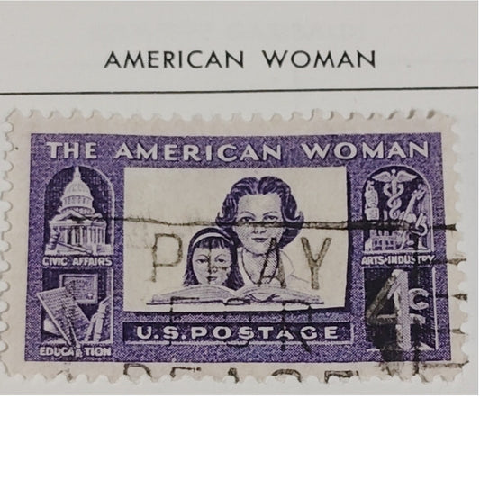 1960 Scott #1152 – 4¢ The American Woman / Civic & Cultural Tribute – Canceled