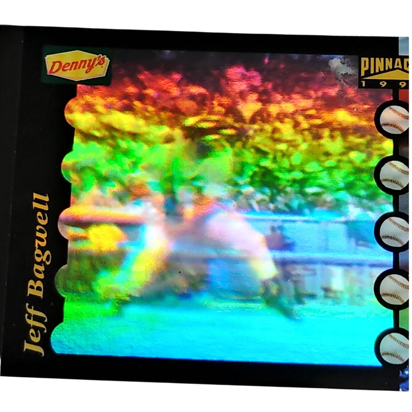 1996 Denny’s Pinnacle Holograms Jeff Bagwell Card #6 Houston Astros 1B VG/EX