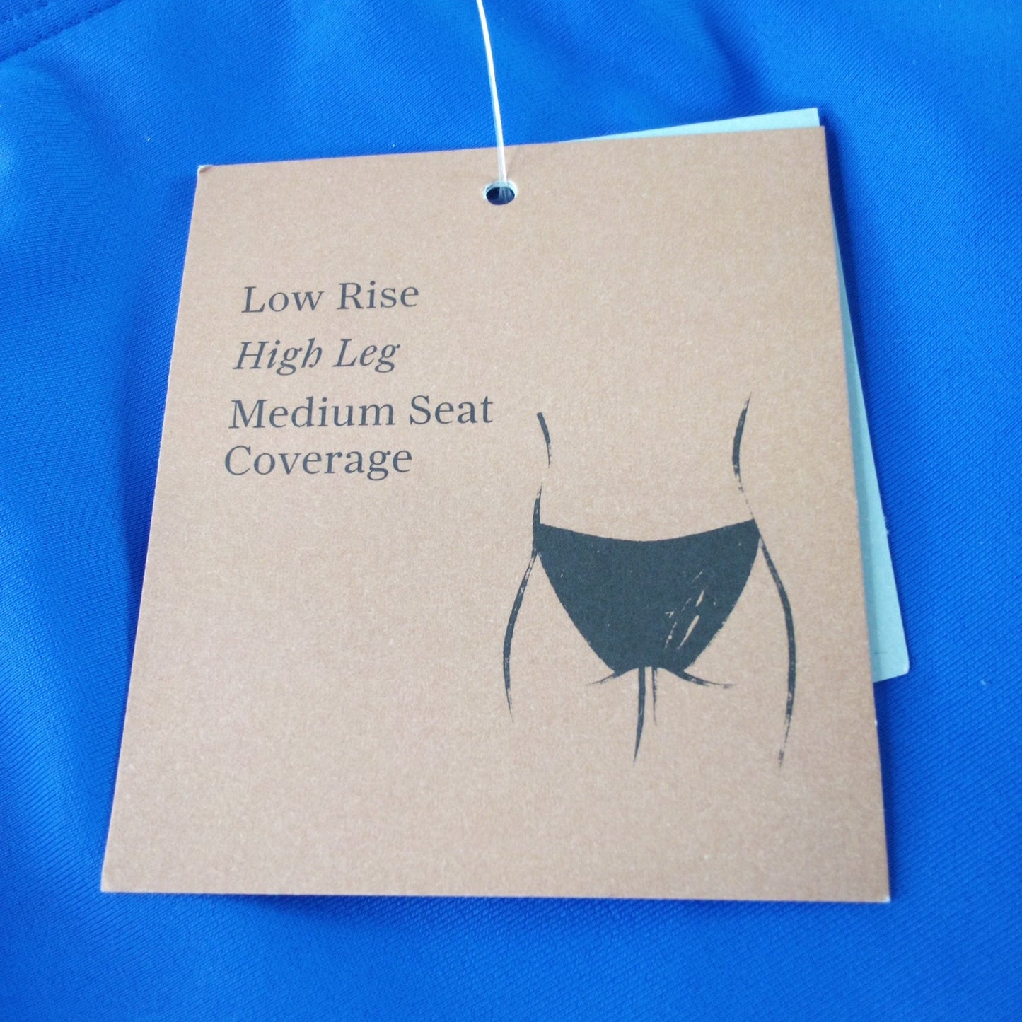 Shade & Shore Side‑Tie High‑Leg Bikini Bottom Cobalt Blue XL (16), Med Coverage