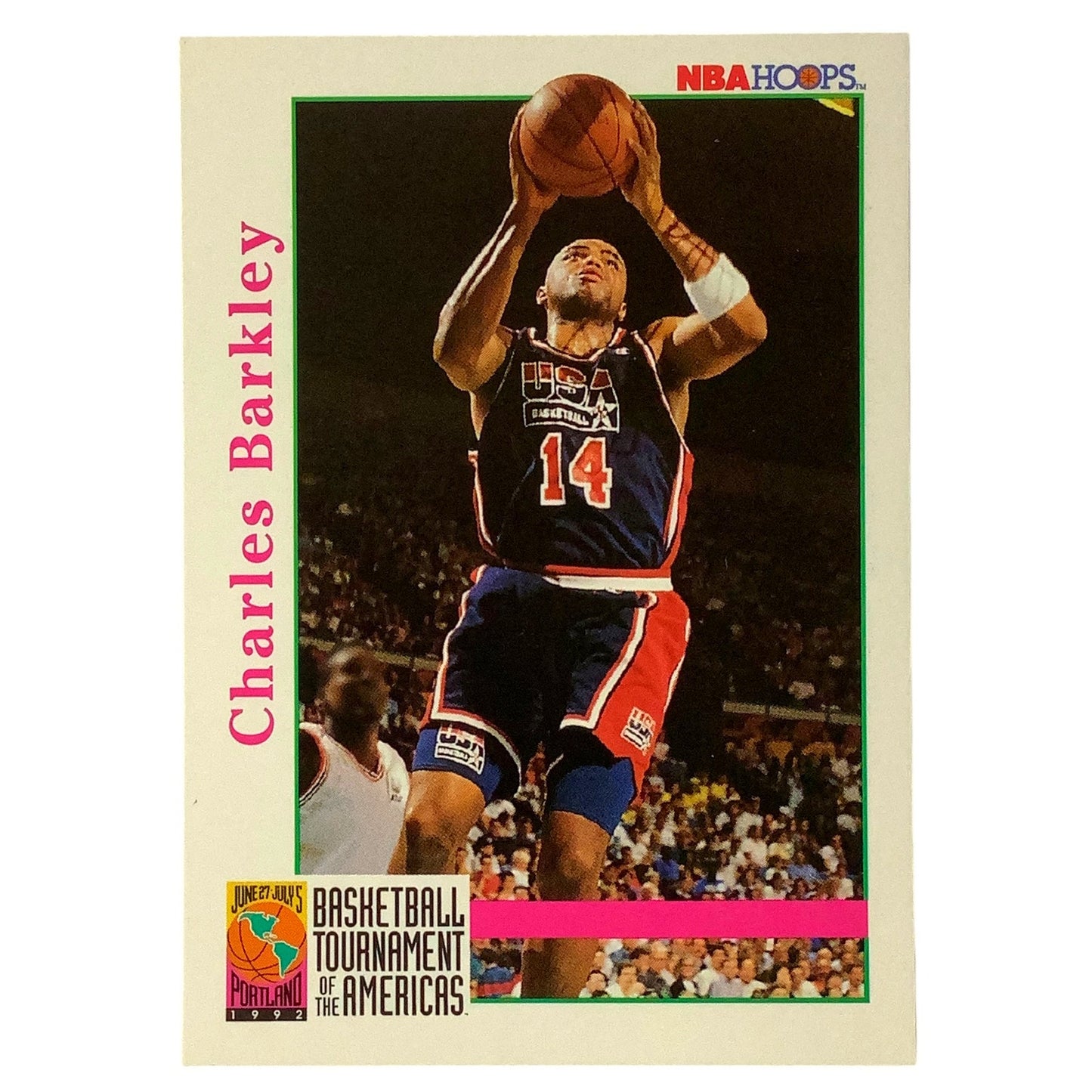 Charles Barkley, Card #336, Tournament of the Americas, 1992 Skybox NBA Hoops