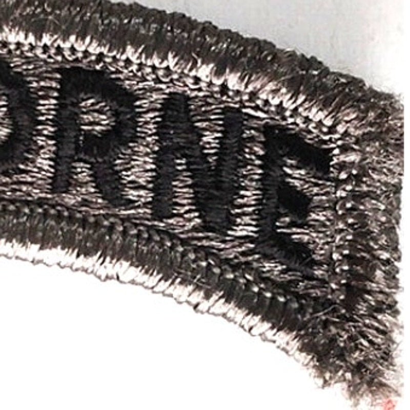 US Army Airborne Tab Embroidered Patch Subdued 2‑1/2" × 1" Hook Back