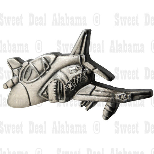 F4 Phantom Patinated Finish Hat, Lapel, Brooch Collector's Pin 1-3/8"W x 3/4"H