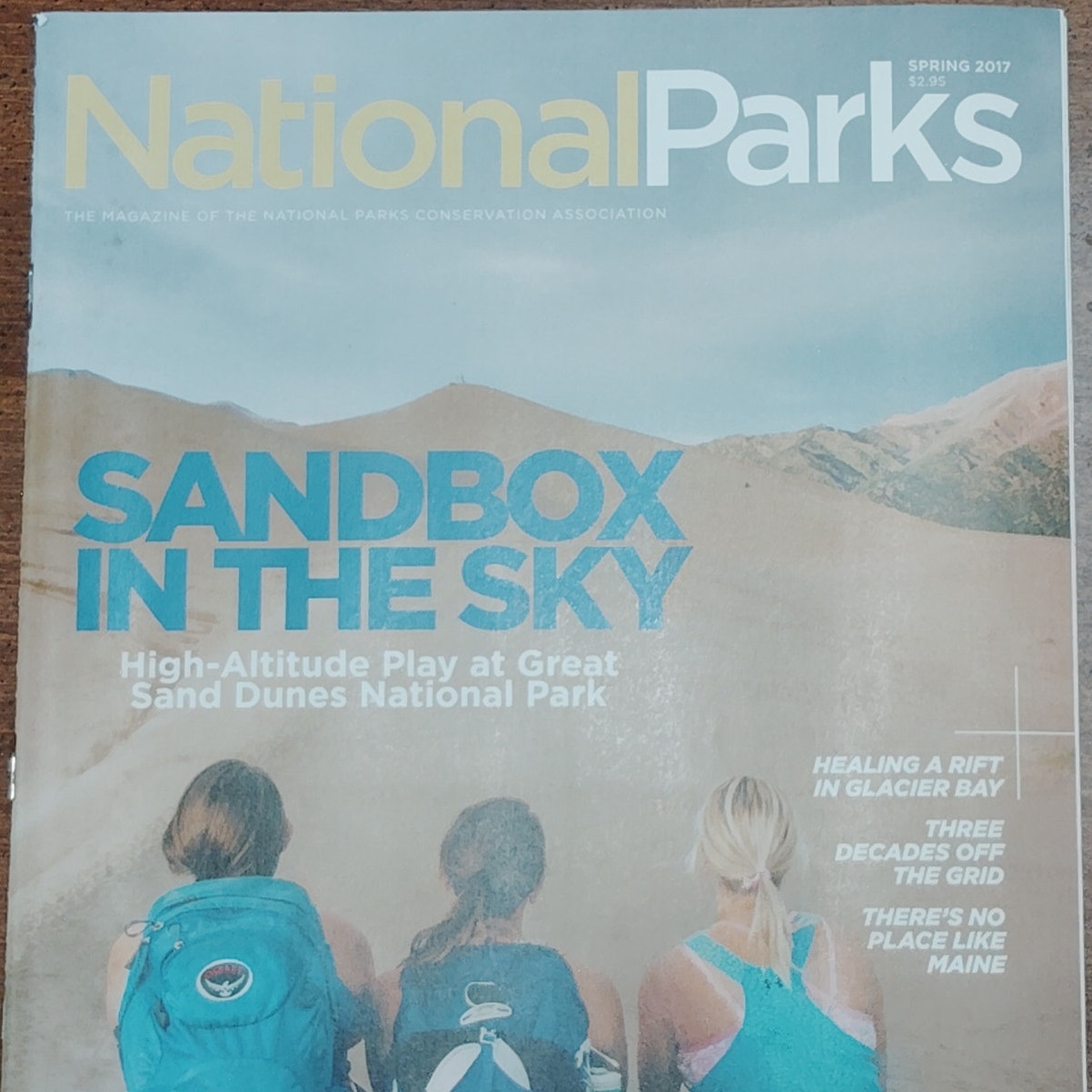 National Parks Magazine Spring 2017 "Sandbox in the Sky" - Scenic Desert Cover