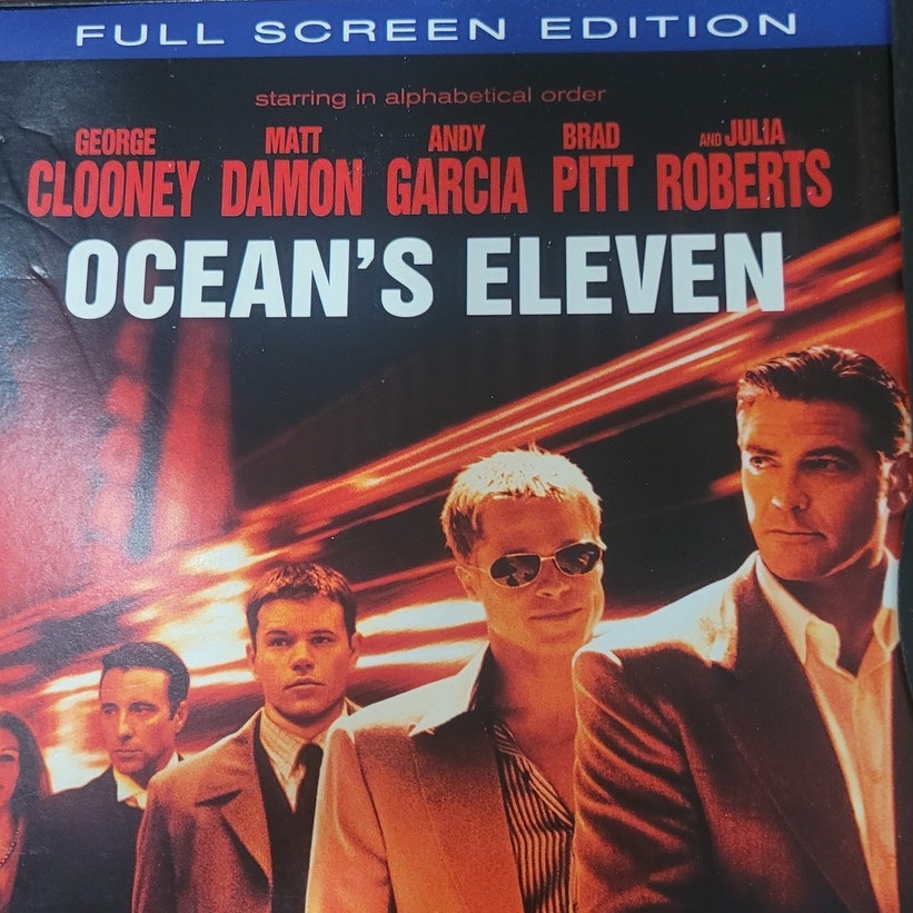 Ocean’s Eleven DVD 2001 Full Screen Edition – George Clooney, Brad Pitt