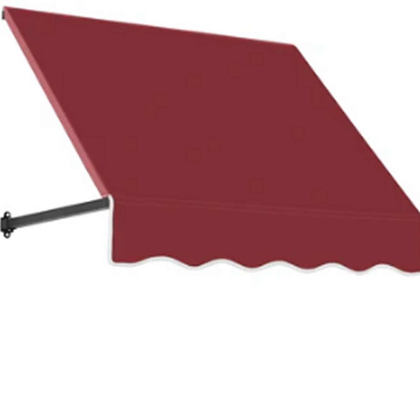 Awntech Dallas Retro Fixed Awning 10.38 ft x 16" x 30" Burgundy, Acrylic Fabric