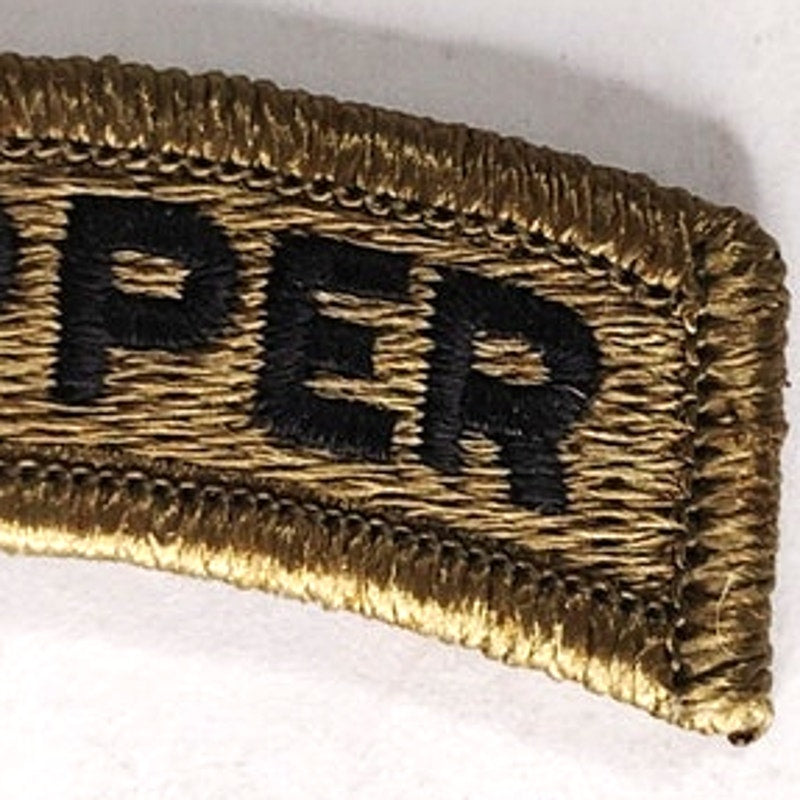 US Army Sniper Tab OCP Subdued 2‑3/8" × 7/8" Hook‑Back