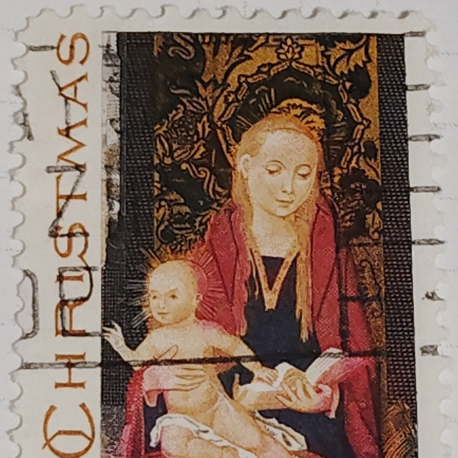 1967 Scott #1336  5¢ Madonna and Child / Hans Memling Christmas Stamp – Canceled