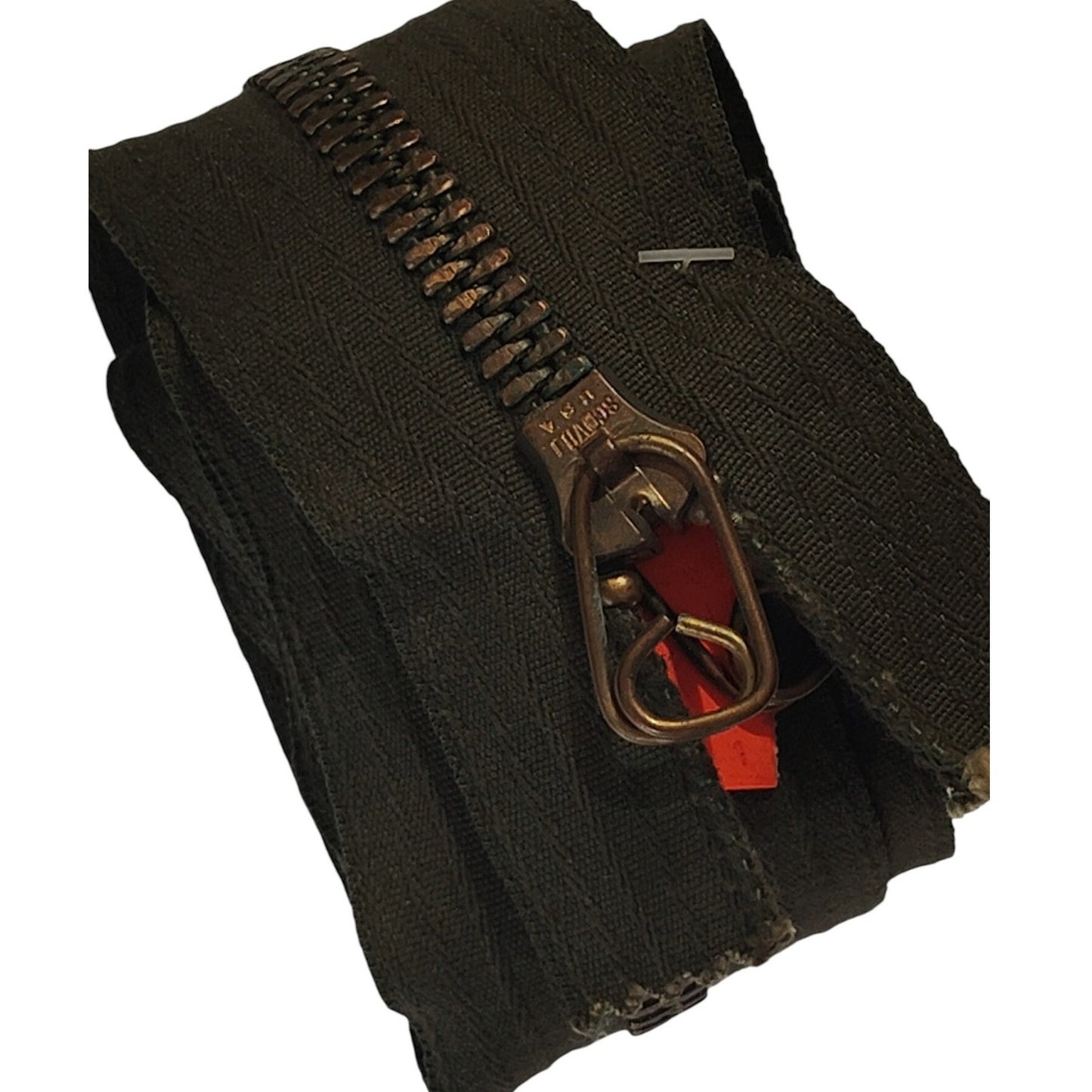 Vintage Scovill 25 E USA Zipper 67" Heavy-Duty Metal Teeth Military/Aviation Grade 1970s–80s