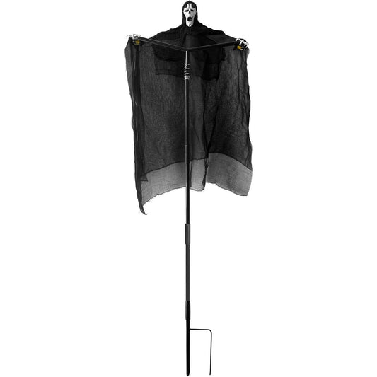 Ghost Scarecrow Outdoor Bird Control w/ Glowing Eyes & Sounds 2-in-1 Yard Decor