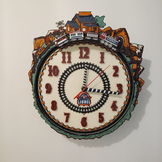 Lionel 7183 Centennial Train Clock, Working Time & Sound Train Needs Belt Repair