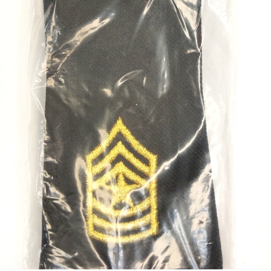 US Army Sergeant Major E‑9 Epaulets Gold on Black Men’s 4‑3/8" × 2‑3/8" Pair