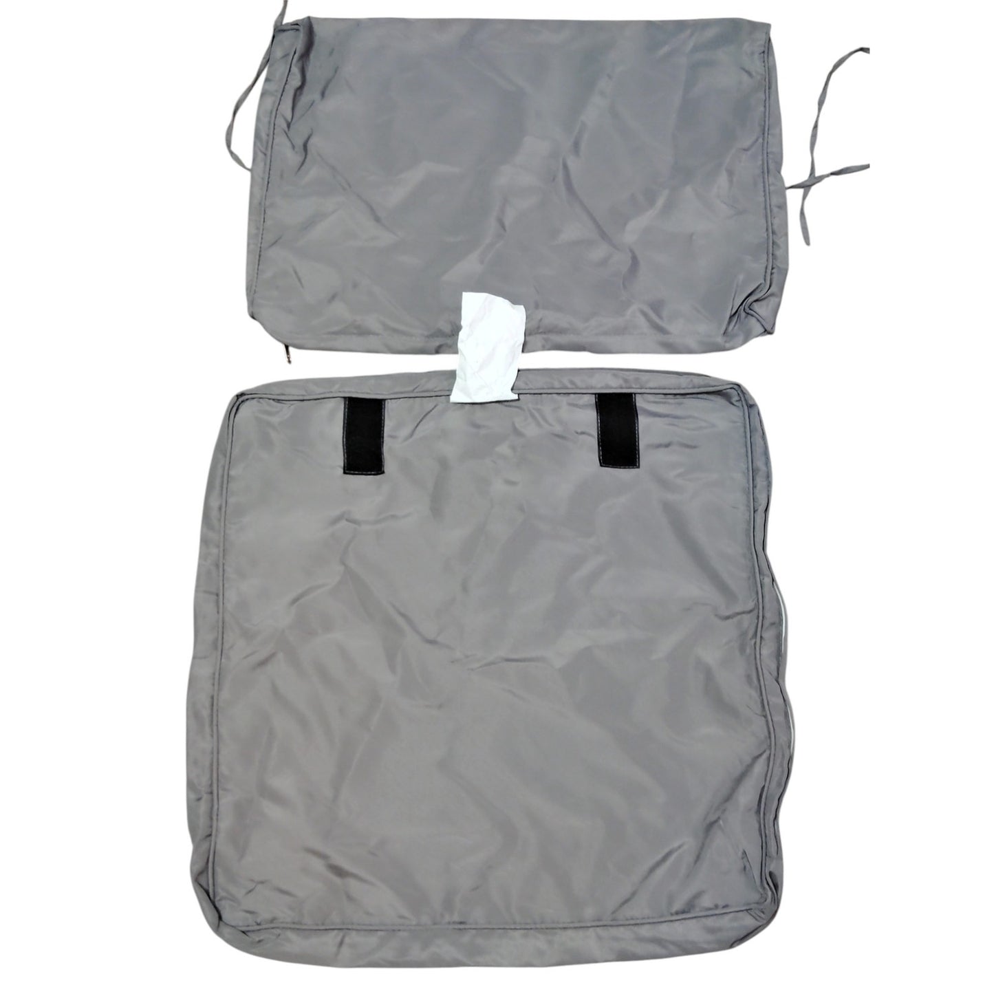 Chair Cushion Slipcover Set, Gray, Seat: 24.5"W × 25.5"L | Back: 26.5" W × 17" H