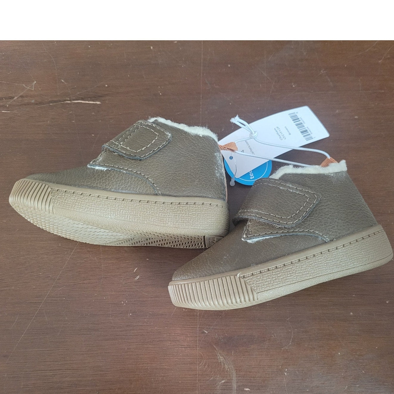 Carter’s Chatham Boot Size 4 Toddler Brown Faux-Suede Hook & Loop Strap CF21F12P