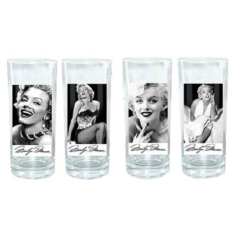 Marilyn Monroe 10 oz. Glass 4-Pack, By: Marilyn Monroe Bioworld Kitchen and Bar