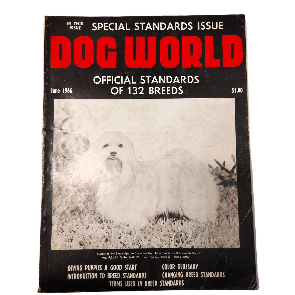 Dog World Magazine June 1966 Special Standards Issue 132 Breeds Lhasa Apso