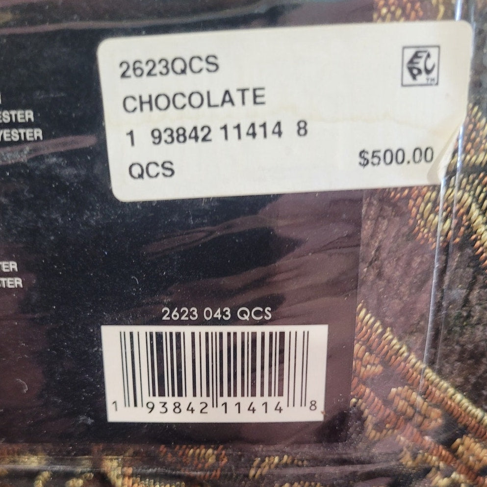 Five Queens Court Jeremy Queen Size 92" x 96" 4Pc. Comforter Set, Chocolate