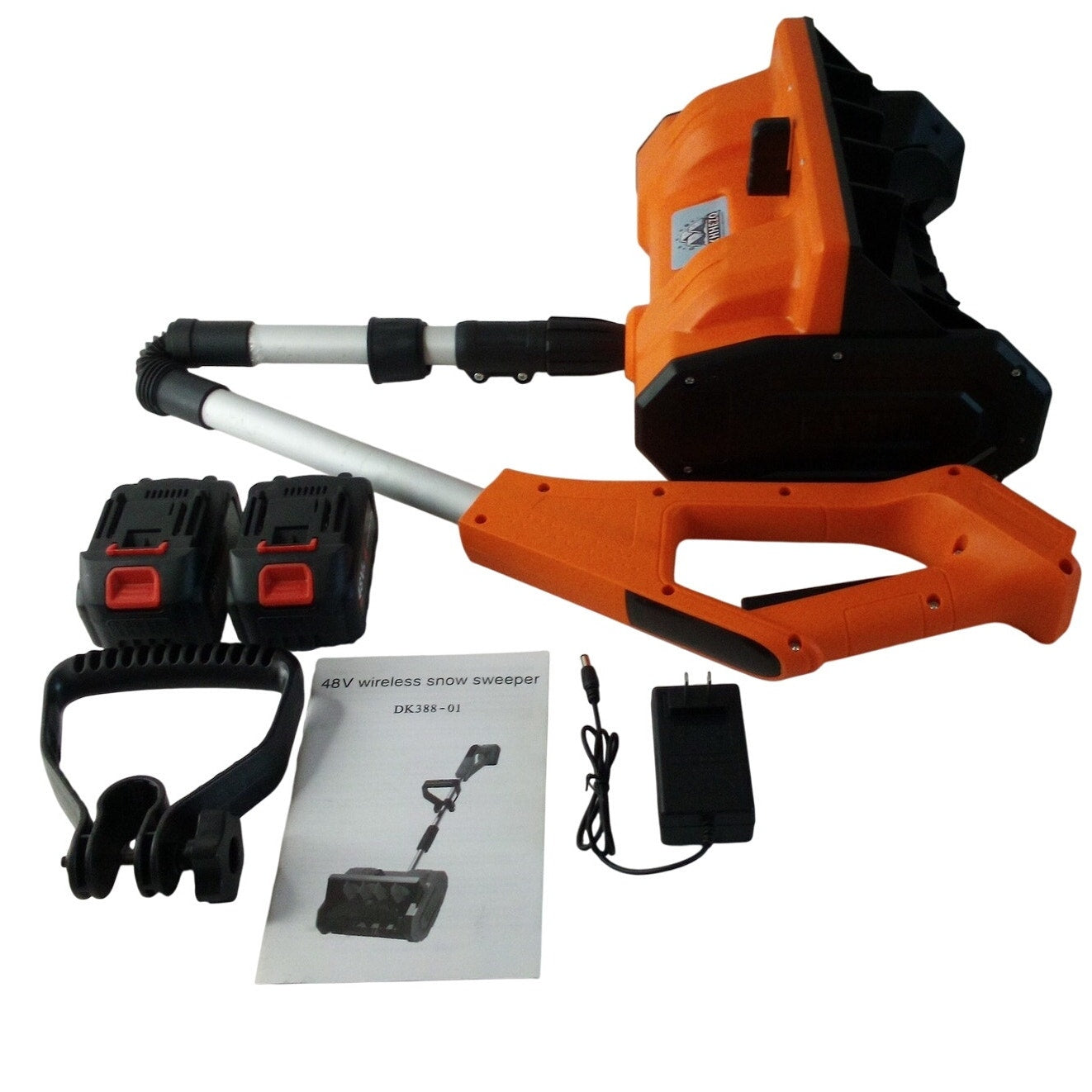 Cordless Snow Shovel 48V 600W with 2 Batteries – 12" Clearing Width