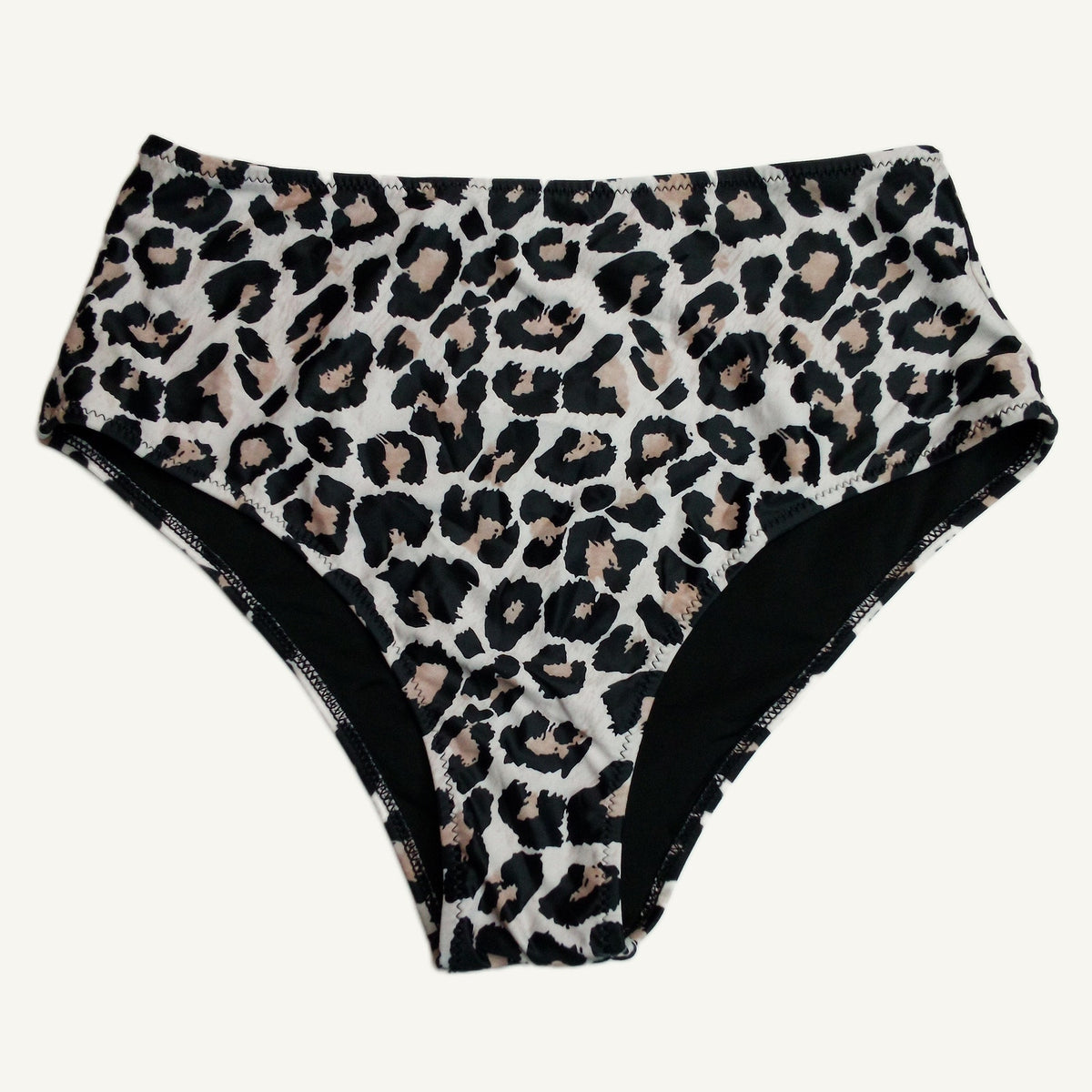 Blooming Jelly Leopard Print High Waist Swimsuit Bottoms - Women's L
