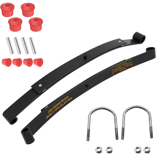 Rear 2-Leaf Spring Kit Fits EZGO RXV 2008+,  603498 604494 w/ Bushings & U-Bolts