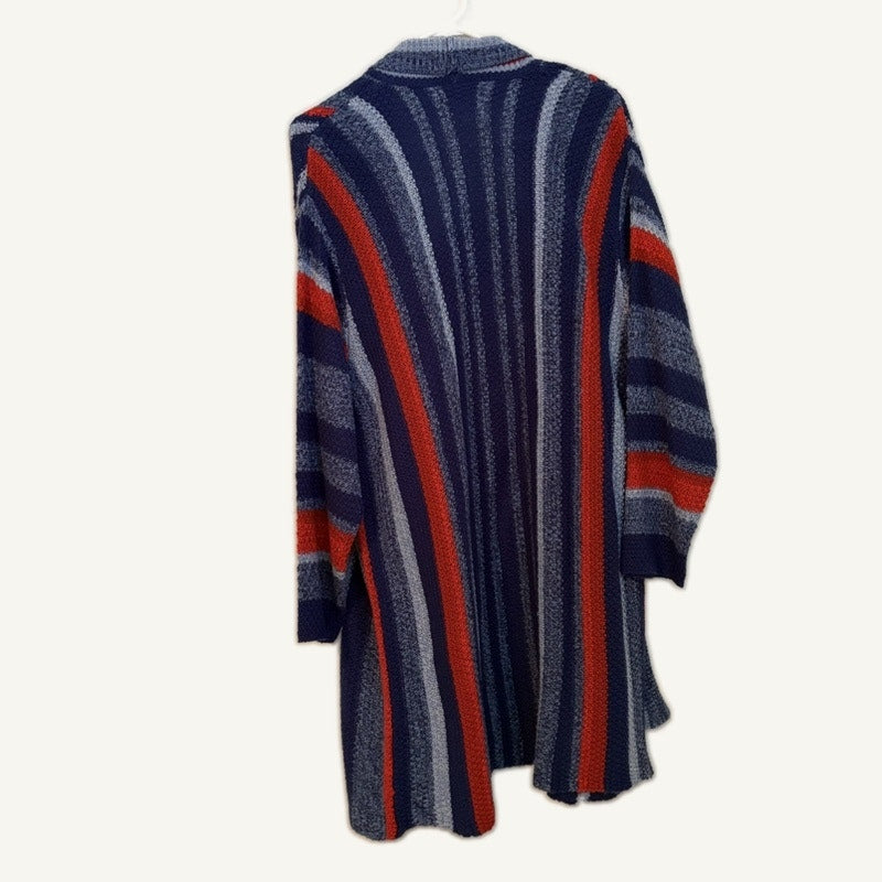 Blair Lighthouse Top & Anthony Richard Striped Cardigan Set L Navy Red