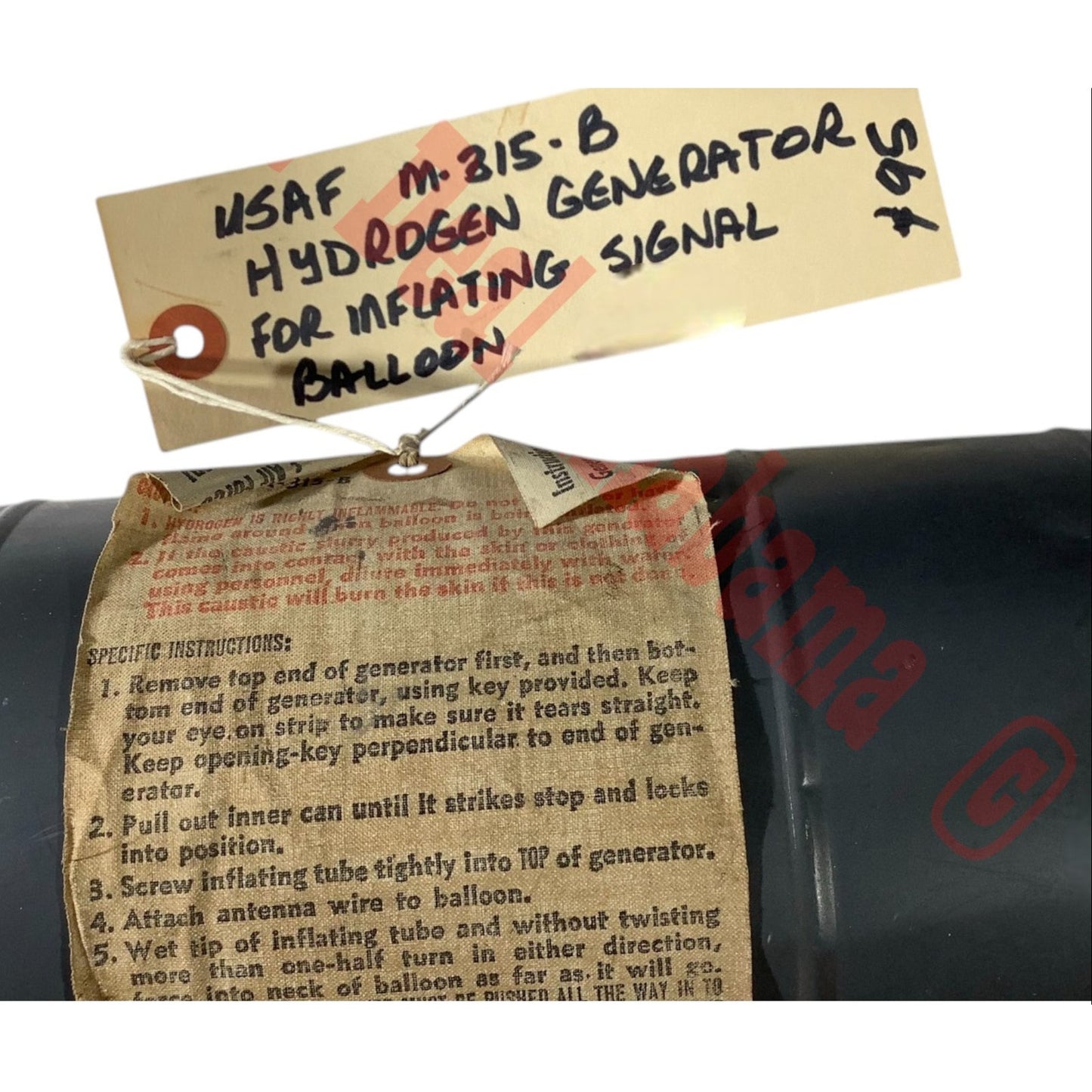 USN M-315-B Hydrogen Generator Kit – Sealed Cartridge w/ Key – Dec 1964 – Balloon Inflation Unit