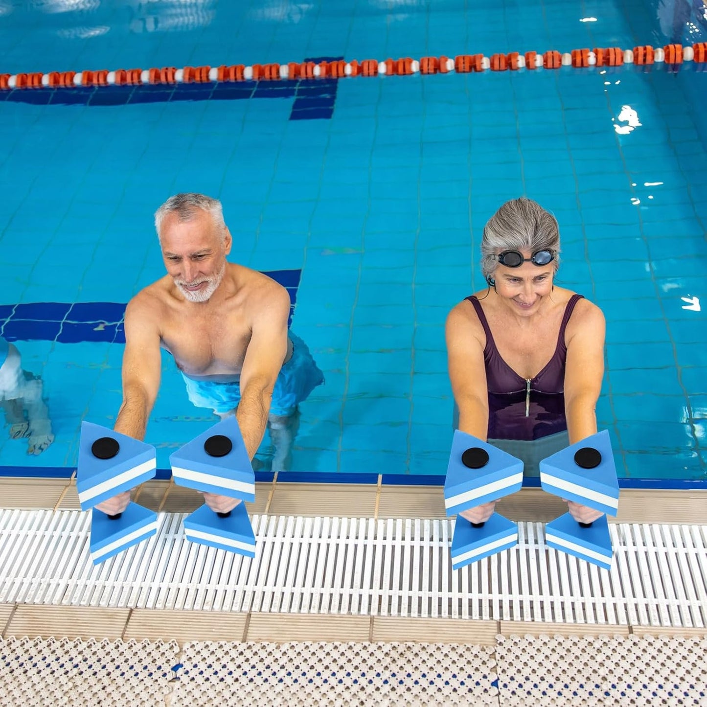 2 Pcs Triangular Water Dumbbells Foam Aqua Barbells Pool Exercise for Adults