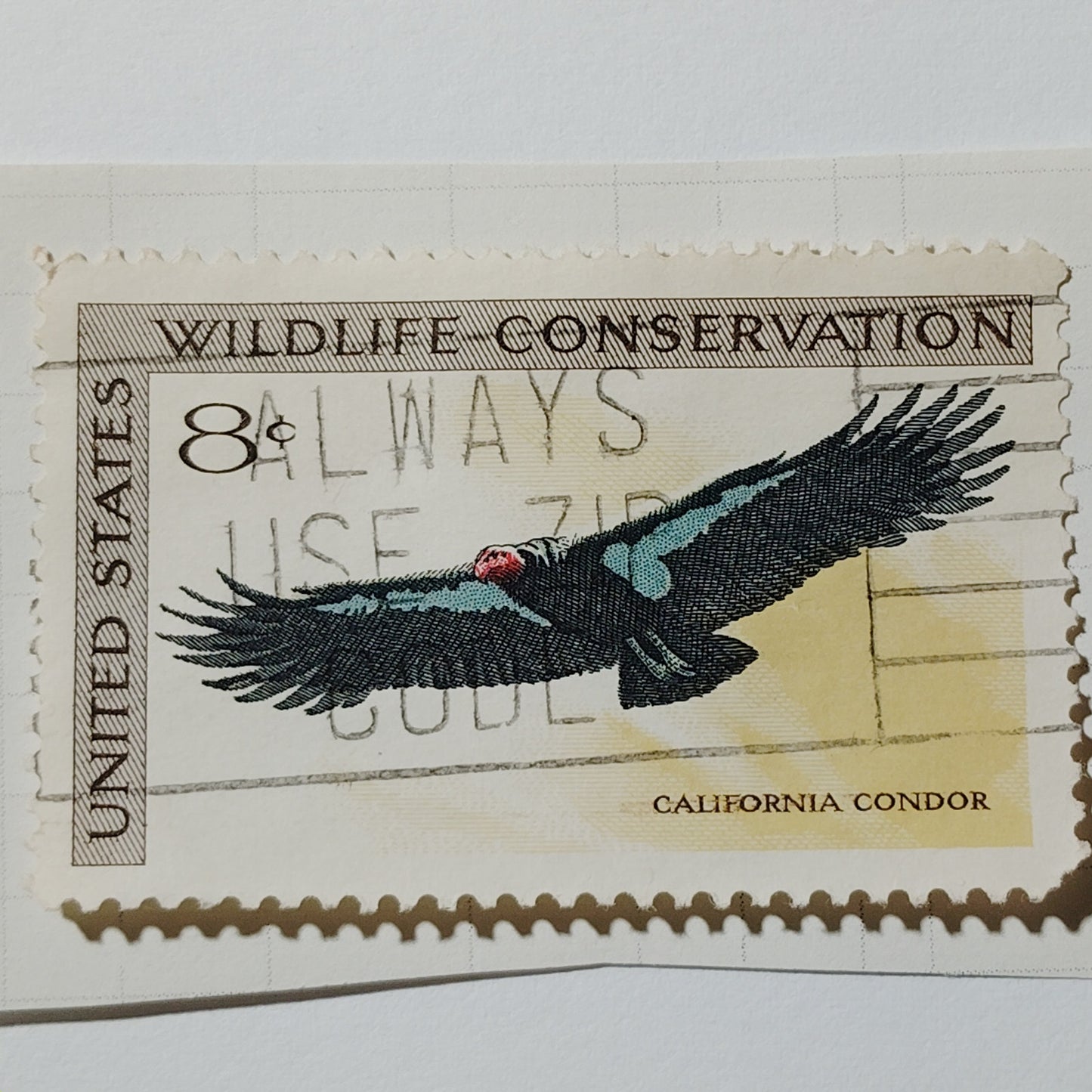 1971 US Postage Stamp #1430 Wildlife Conservation California Condor 8c Used