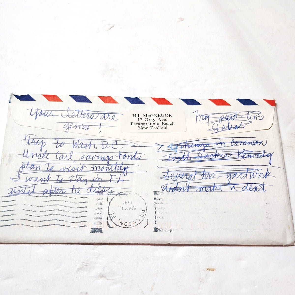 1994 New Zealand 50c Summer Stamp Airmail Cover to USA - Postal History