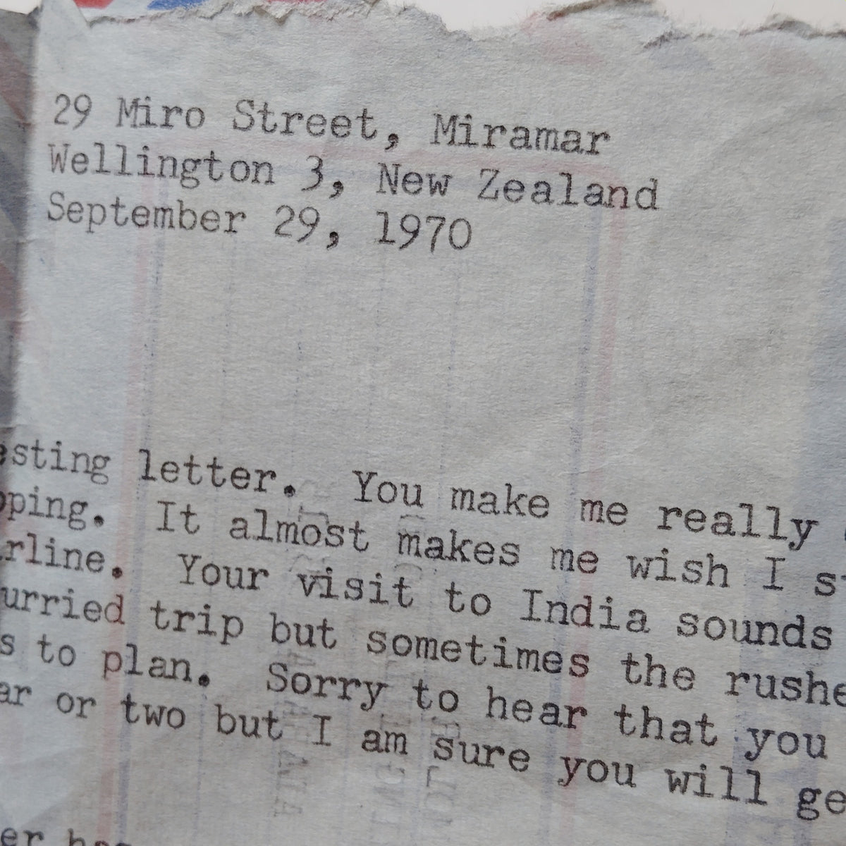 1970 New Zealand Aerogramme Cover to USA 8c Apples Stamp Wellington Airmail