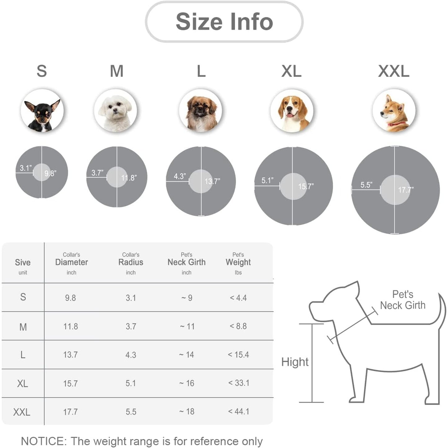POP DUCK Dog Cone – XL Blue Soft Recovery Collar, Alternative After Surgery