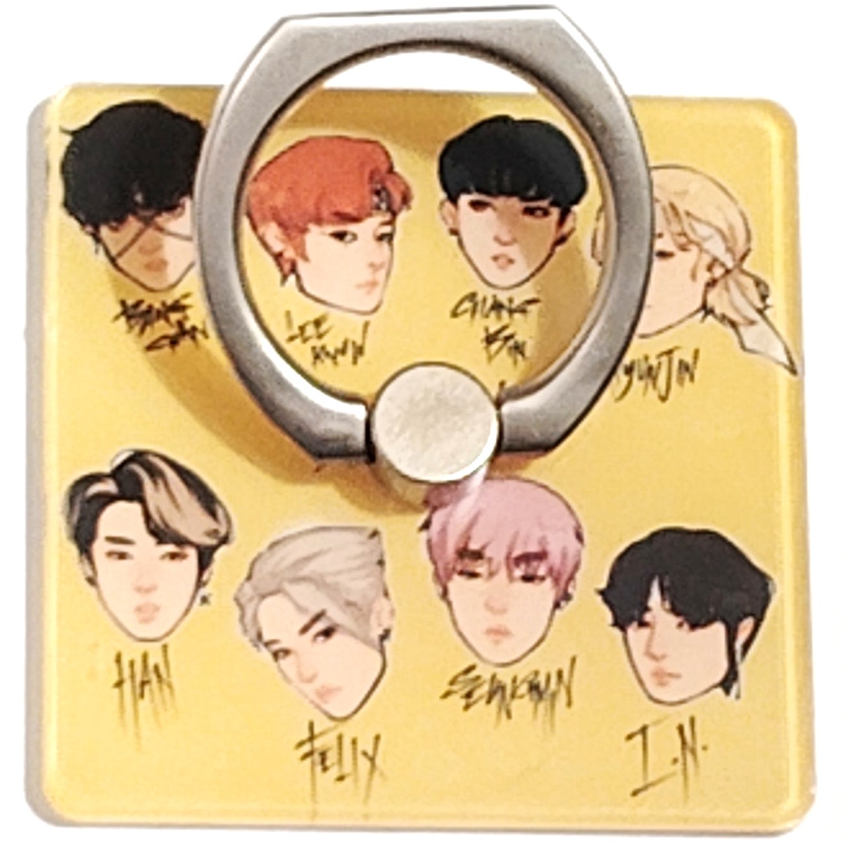 Stray Kids SKZOO Acrylic Face Keychain & Phone Ring Holder Character Set