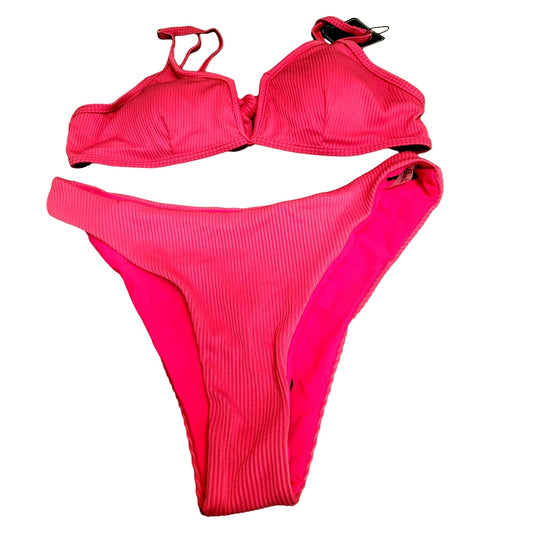 ZAFUL V-Notch Underwire Balconette Bikini Swimwear - Pink, M (6)