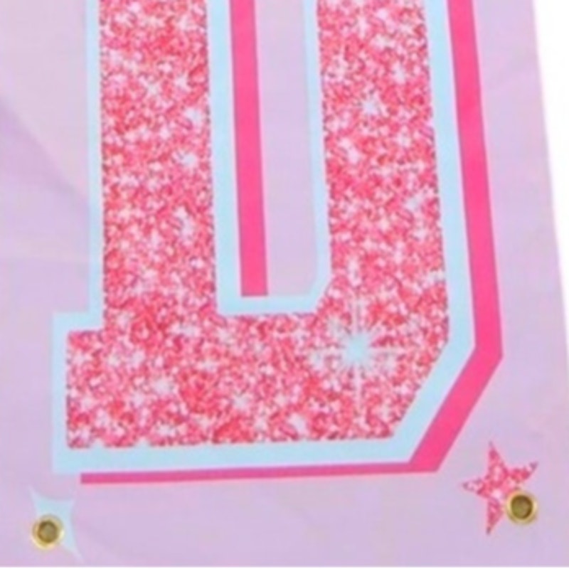 Congrats Grad Vertical Banner Pink Rose Gold Hanging Porch Sign 72×12 in