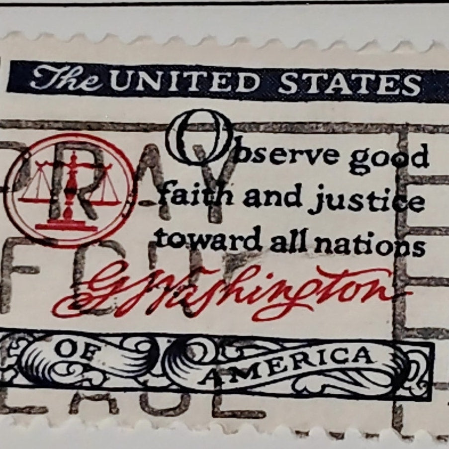1960 Scott #1139 – 4¢ George Washington / American Credo Series – Canceled