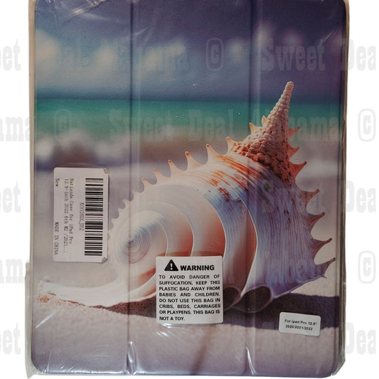 Beach Seashell iPad Pro Case 12.9" - 2020/2021/2022 6th Gen M2, PU Leather