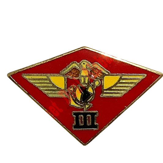 Vintage Marine Corps 3rd Marine Aircraft Wing - Hat, Lapel Pin 7/8"H x 1-3/8"W