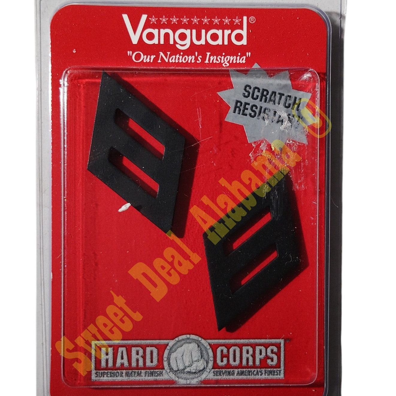 Subdued Navy, Marine Seaman (E-3) Collar Device Pin Set, Black, 7/8"H x 7/8"W