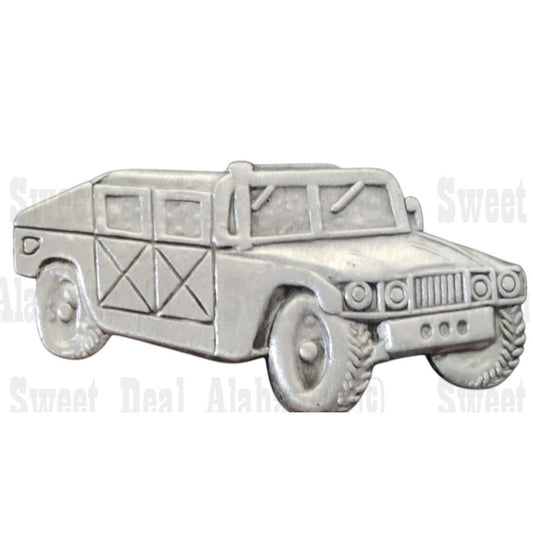 Large Humvee Hummer Vehicle, Collector's Hat, Lapel, Brooch Pin 1-3/4"W x7/8"H