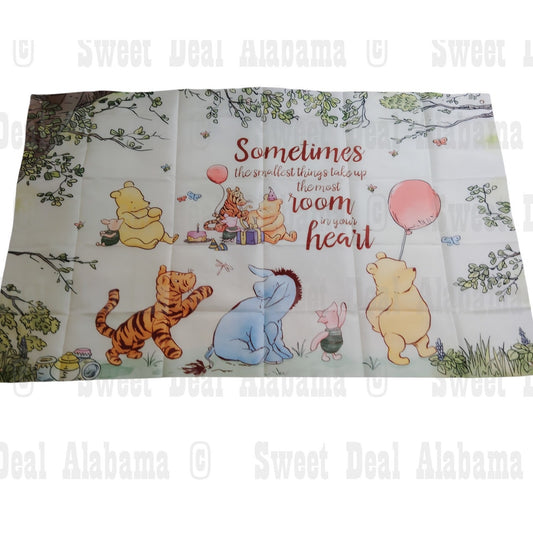 Classic Bear Baby Tapestry Backdrop -Bear & Friends Photo Background 59"W x 35"H