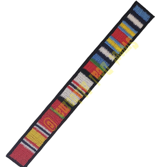 Afghanistan Enduring Freedom Service Ribbons, Iron-On Patch 4.25"W x 1/2"H