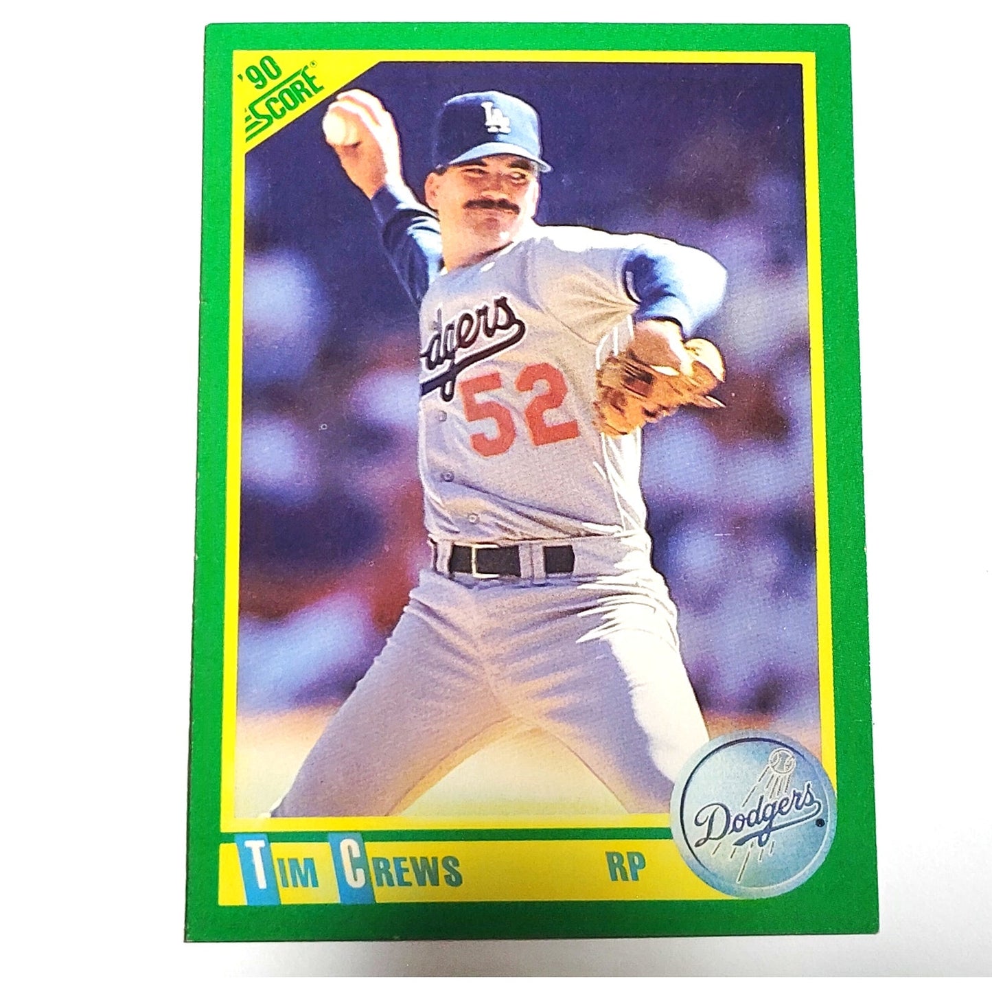 1990 Score Tim Crews #164 Los Angeles Dodgers Pitcher MLB Baseball EX