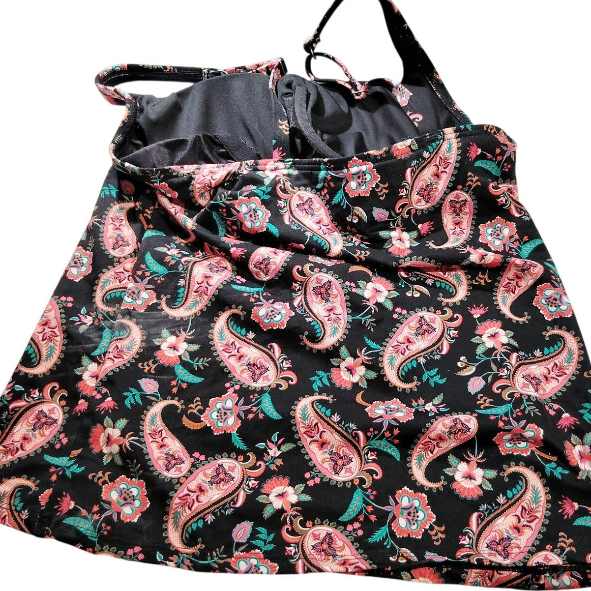 Lands’ End Women’s Paisley Print Tankini Top – Size 6 – NWT