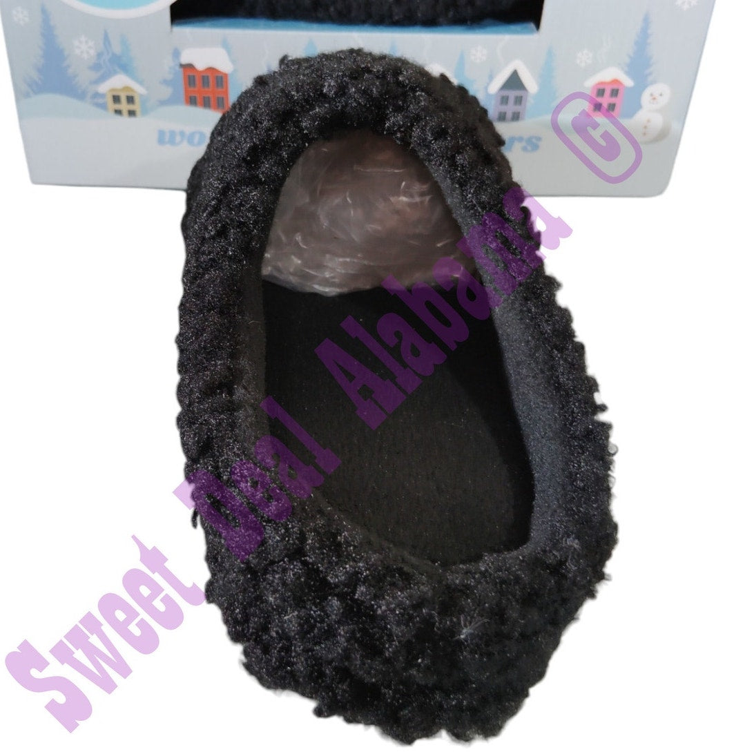 Totes Women's Cozy Slippers, Memory Foam Slippers, Size L (8-9) , Black #34544