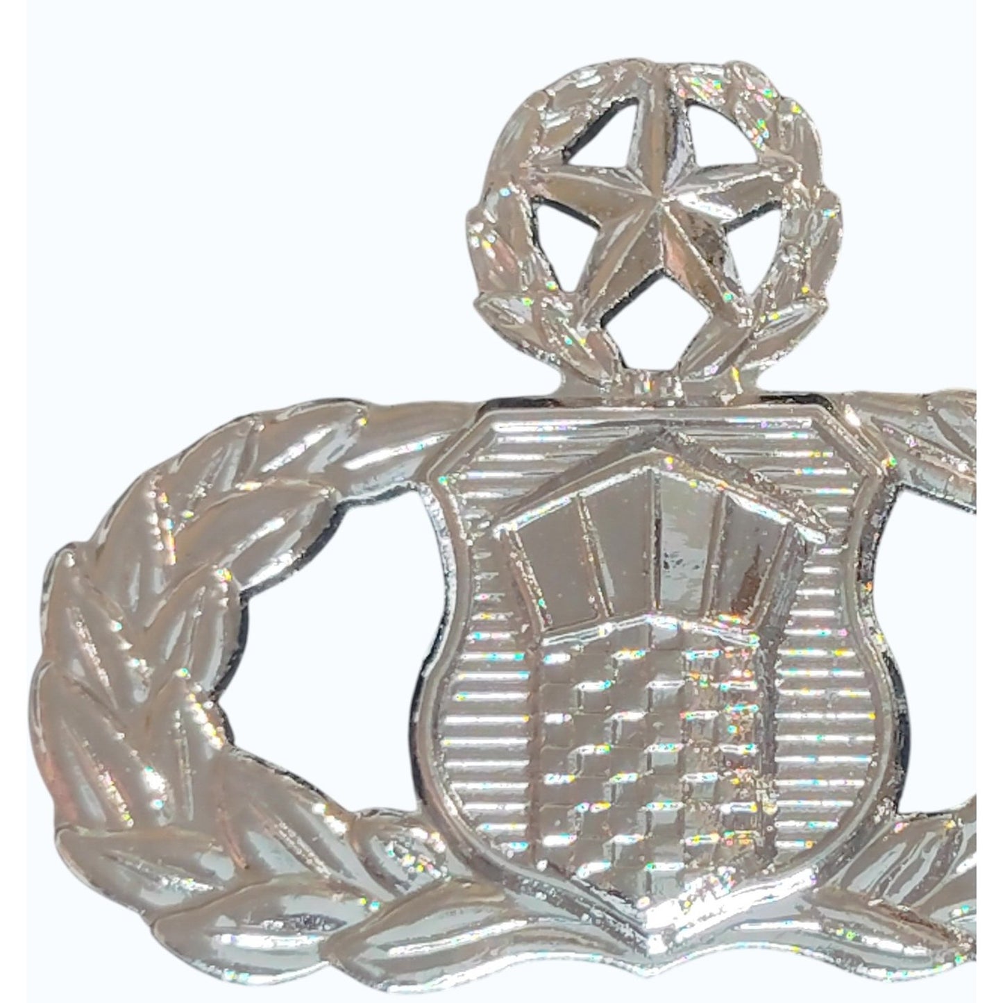 USAF Master Air Traffic Controller Novelty Hat Lapel Pin Silver Tone 1‑5/8" × 1‑1/4"