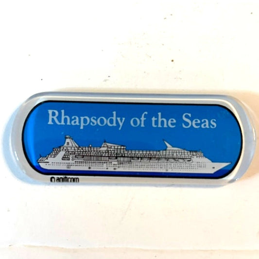 Rhapsody of the Seas Acrylic Blueprint Magnet Royal Caribbean Ship 3x1