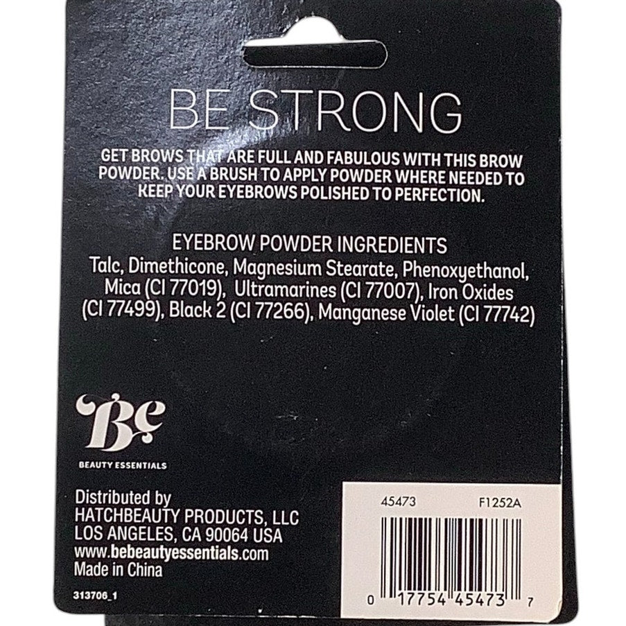 2-PK Beauty Essentials Eyebrow Powder, Black, 0.09 oz. / 2.8g, Travel-Friendly