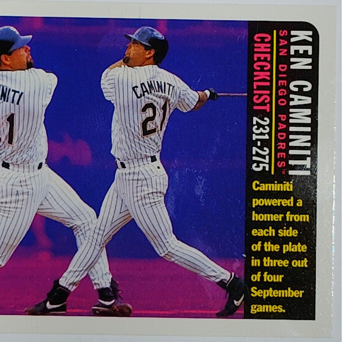1996 Upper Deck Collector's Choice Ken Caminiti #363 Padres Checklist VG/EX