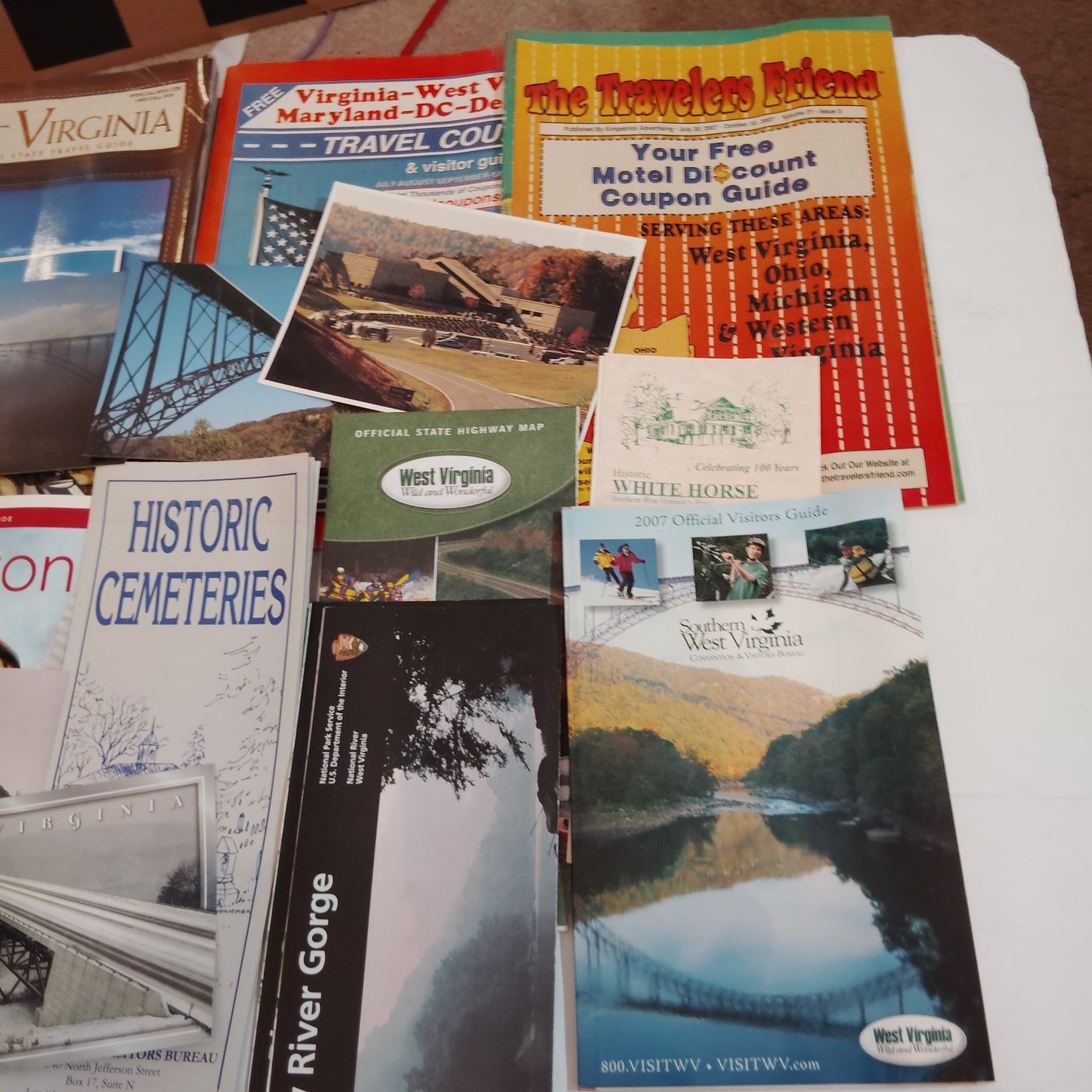 2007 Virginia & West Virginia Ephemera Collection - Travel Guides & Maps
